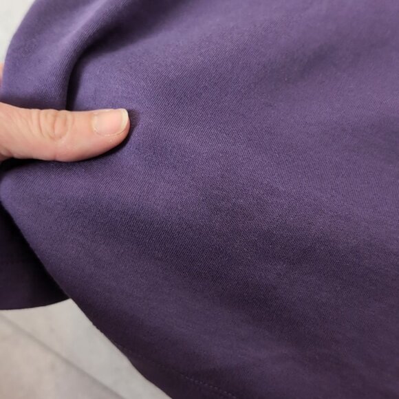 Perry Ellis Pima Cotton Polo Shirt Royal Purple Short Sleeve Golf Quarter Zip - Picture 8 of 9